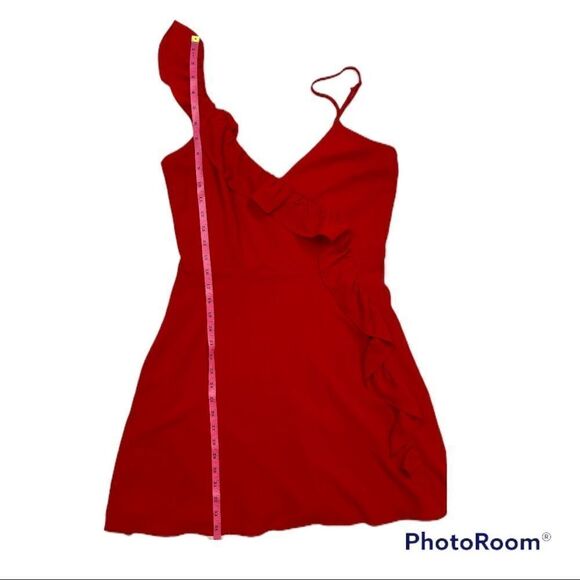 𝅺BB Dakota Walk On By Ruffle Dress in Red, size 8 - GUC - Picture 15 of 16